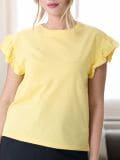 Pamučna bluza s volanima - žuta - SINSAY - small1
