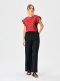 Pamučna bluza s volanima - crveno - SINSAY - small5