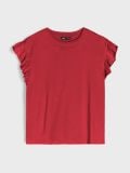 Pamučna bluza s volanima - crveno - SINSAY - small3