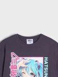 T-shirt Hatsune Miku - dark grey - SINSAY - small14