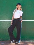 Püksid wide leg - must - SINSAY - small1