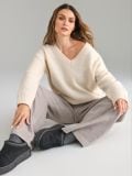 Püksid wide leg - beež - SINSAY - small5