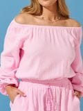Pamučna bluza s puf rukavima - roze - SINSAY - small7
