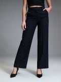 Eleganckie spodnie w paski - granatowy - SINSAY - small5