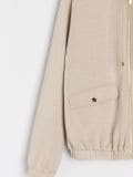 Φούτερ με φερμουάρ και όρθιο γιακά soft touch - κρεμ - SINSAY - small9