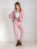 Püstkrae ja lukuga dressipluus soft touch - pastellroosa - SINSAY - small3