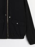 Bluza na rajsferšlus sa stojećim kragnom soft touch - crno - SINSAY - small14
