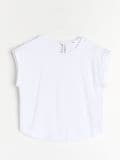 Viskozna bogata bluza - bela - SINSAY - small6
