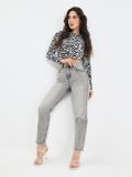 Jeansy mom high waist - szary - SINSAY - small2