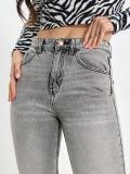 Jeansy mom high waist - szary - SINSAY - small4