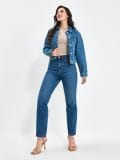 Jeansy mom high waist - granatowy - SINSAY - small3