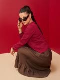 Suknja - braon - SINSAY - small4