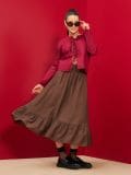 Suknja - braon - SINSAY - small5