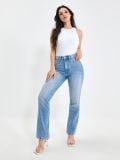 Jeansy straight leg high waist - niebieski - SINSAY - small3