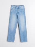 Jeansy straight leg high waist - niebieski - SINSAY - small5