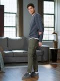 Kavbojke regular jogger fit - temno zelena - SINSAY - small6
