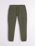 Kavbojke regular jogger fit - temno zelena - SINSAY - small4