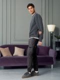 Džinsai regular jogger fit - antracito - SINSAY - small3