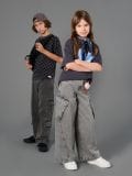 Wide leg farmerke - svetlo siva - SINSAY - small5