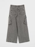 Wide leg farmerke - svetlo siva - SINSAY - small6