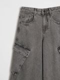 Wide leg farmerke - svetlo siva - SINSAY - small7