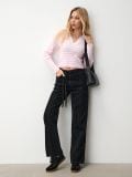 Wide leg farmerke - crno - SINSAY - small1