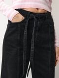 Wide leg farmerke - crno - SINSAY - small3