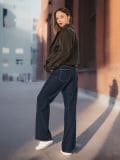 Jeansy wide leg - granatowy - SINSAY - small1