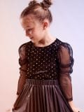 Bluzka w kropki - czarny - SINSAY - small1