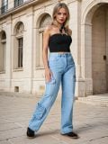 Τζιν cargo - μπλε τζιν - SINSAY - small1