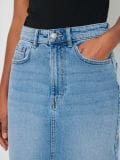 Fustă midi din denim - albastru - SINSAY - small3