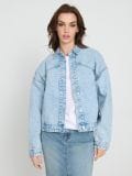 Kratka traper jakna - plava - SINSAY - small1