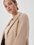 Palton cu adaos de lână - bej - SINSAY - small8
