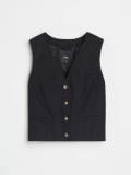 Vestă cu vâscoză - negru - SINSAY - small4