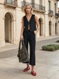 Vestă cu vâscoză - negru - SINSAY - small3