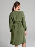 Midi obleka z vrvico - oliva - SINSAY - small2