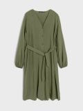 Midi obleka z vrvico - oliva - SINSAY - small4