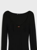 Prilagođena midi haljina - crno - SINSAY - small8
