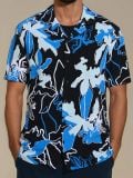 Camicia in viscosa a maniche corte - nero - SINSAY - small1