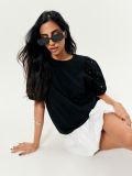 Bluza puf-rukava - crno - SINSAY - small4