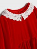 Rochie cu pliuri - roșu - SINSAY - small5