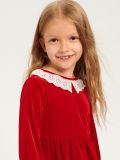 Rochie cu pliuri - roșu - SINSAY - small4
