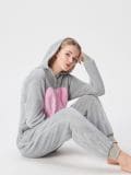 Onesie iepure - gri deschis - SINSAY - small3