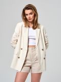 Szorty w paski - kremowy - SINSAY - small1
