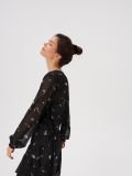 Kopertowa sukienka w kwiaty - czarny - SINSAY - small2