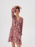 Kopertowa sukienka w kwiaty - wielobarwny - SINSAY - small1