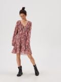 Kopertowa sukienka w kwiaty - wielobarwny - SINSAY - small2