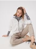 Biała bluza z kapturem - kość słoniowa - SINSAY - small1