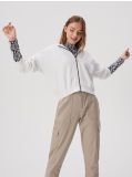 Biała bluza z kapturem - kość słoniowa - SINSAY - small3