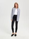 High waist skinny teksapüksid - must - SINSAY - small3